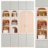 Trueliving 5 Door Fitted White wardrobes Laminated Finish & PU Finish 8Ft *2Ft *9Ft -2438.4MM X 609MM X 2743.2MM)